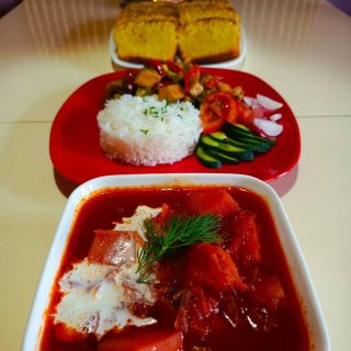 VESELÝ STŘEDEČNÍ MRÁZ 🌀🌀🌀 19.11. - VEGAN BORŠČ, TOFU V JEMNÉ PIKANTNÍ POMERANČOVÉ OMÁČCE S RÝŽÍ, CITRONOVÝ CHLEBÍČEK S...